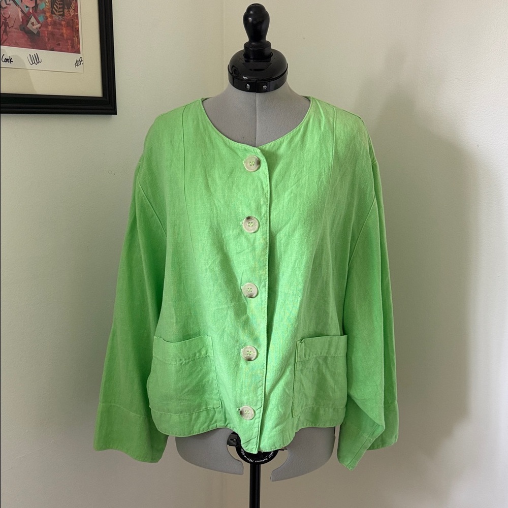 VELVET linen shacket